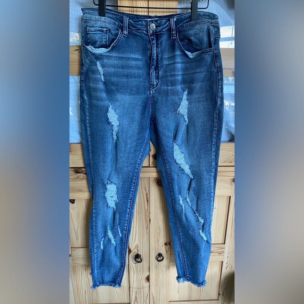 KanCan Medium Blue Ripped Skinny Jeans